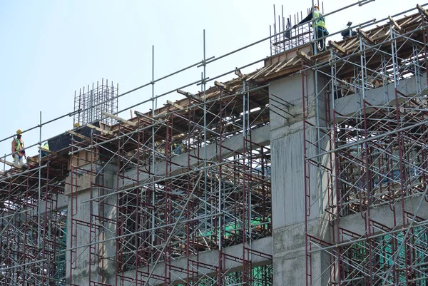 Johor Malaysia April 2016 Scaffolding Used Temporary Structure Support Platform — Stock Photo, Image