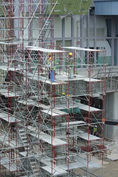 Johor Malaysia April 2016 Nşaat Alanındaki Platform Biçimlendirme Yapıyı Desteklemek — Stok fotoğraf
