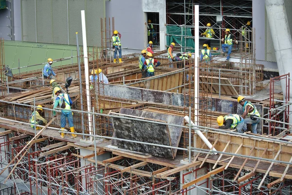 Malacca Malaysia Mai 2016 Bauarbeiter Arbeiten Tagsüber Auf Der Baustelle — Stockfoto