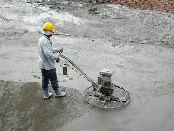 Kuala Lumpur Malaysia July 2017 Power Float Works Construction Workers — стоковое фото