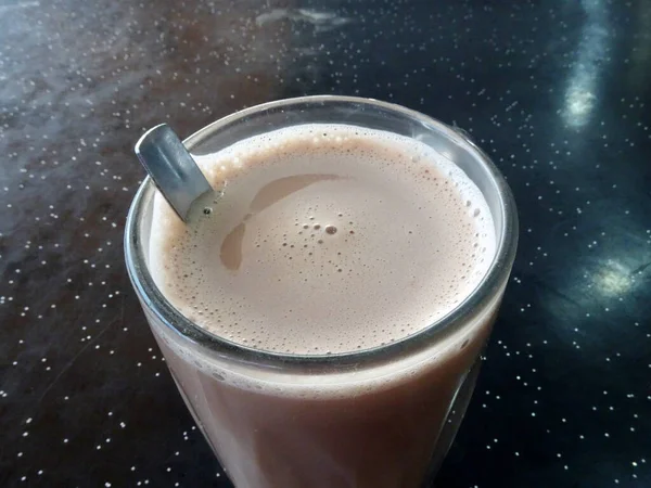 Bebida Firma Malaya Llamada Teh Tarik Bebidas Mezcladas Con Cremas — Foto de Stock