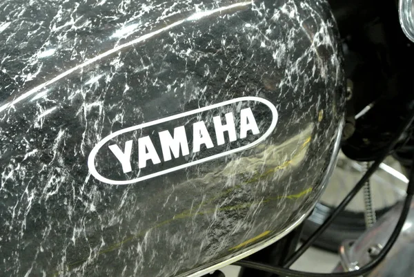 Serdang Malaysia Ιουλιου 2017 Λογότυπα Yamaha Στο Σώμα Της Μοτοσικλέτας — Φωτογραφία Αρχείου