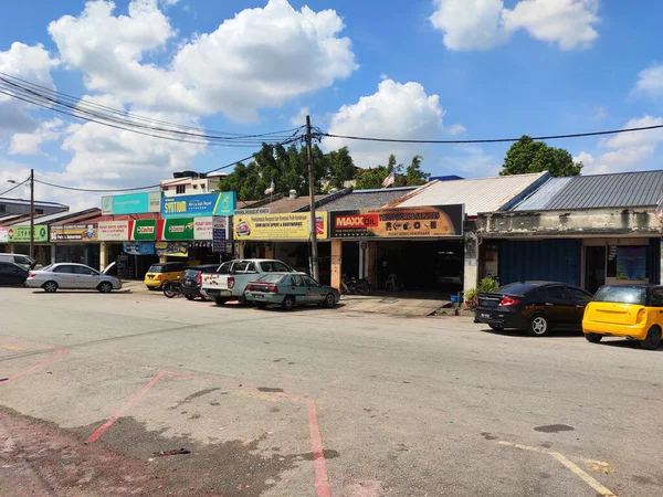 Seremban Malaysia August 2020 Shop Lots Commercial Area Front Facade — Stock Photo, Image