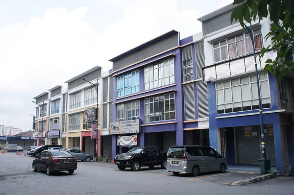 Seremban Malaysia August 2020 Shop Lots Commercial Area Front Facade — Stock Photo, Image