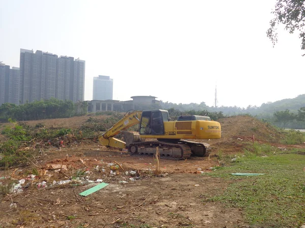 Cyberjaya Malaysia January 2020 Earth Works New Development 重型机械进行森林砍伐和土方工程 以达到所要求的水平 — 图库照片