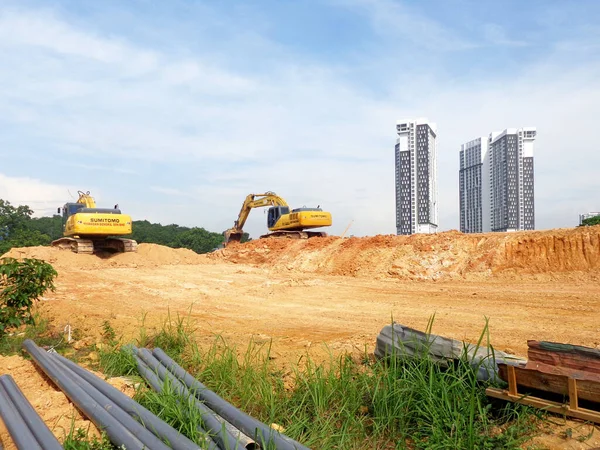 Cyberjaya Malaysia Hazi Ran 2020 Yeni Gelişmeler Için Toprak Çalışmaları — Stok fotoğraf