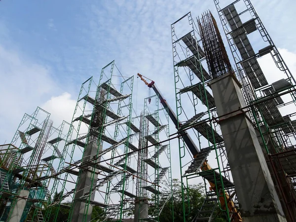 Seremban Malaysia Maio 2020 Acesso Temporário Escada Metal Feita Partir — Fotografia de Stock