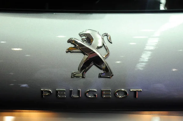 Kuala Lumpur Malaysia Νοεμβριου 2017 Έμβλημα Αυτοκινήτου Peugeot Και Λογότυπο — Φωτογραφία Αρχείου