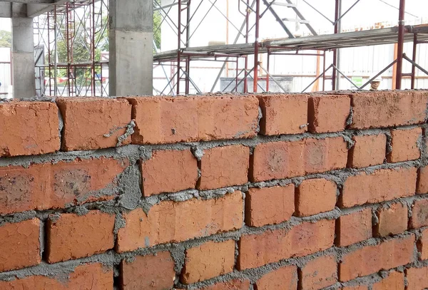 Kuala Lumpur Malaysia June 2016 Wall Made Clay Bricks Construction — Stock Photo, Image