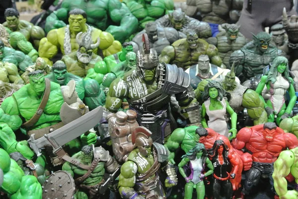 Kuala Lumpur Malaysia November 2017 Válogatott Összpontosított Hulk Karakter Akciófigurák — Stock Fotó