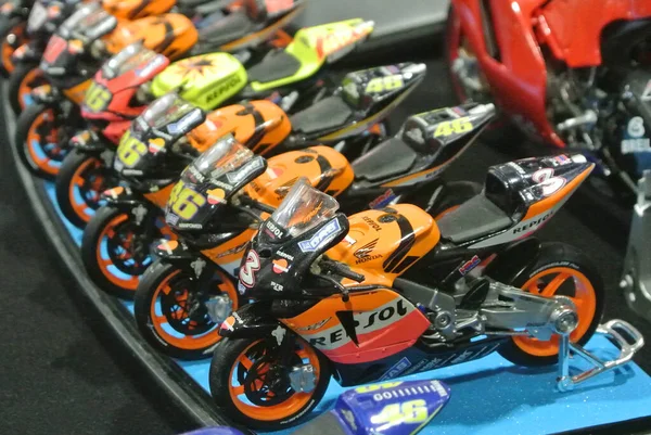 Kuala Lumpur Malaysia Lipiec 2016 Miniaturowe Modele Motocykli Sportowych Ustawione — Zdjęcie stockowe