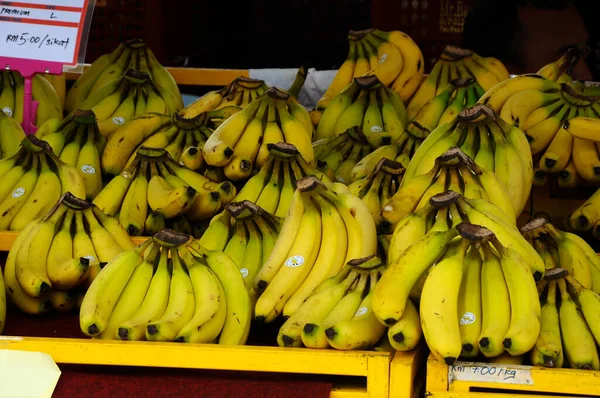 Serdang Malaysia Septembro 2017 Colheita Banana Pelos Agricultores Exibe Aberto — Fotografia de Stock