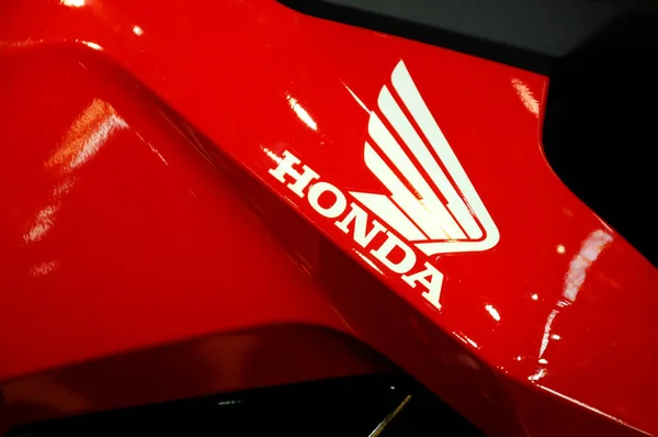 Serdang Malaysia Juli 2017 Honda Logos Der Motorradkarosserie Honda Ist — Stockfoto