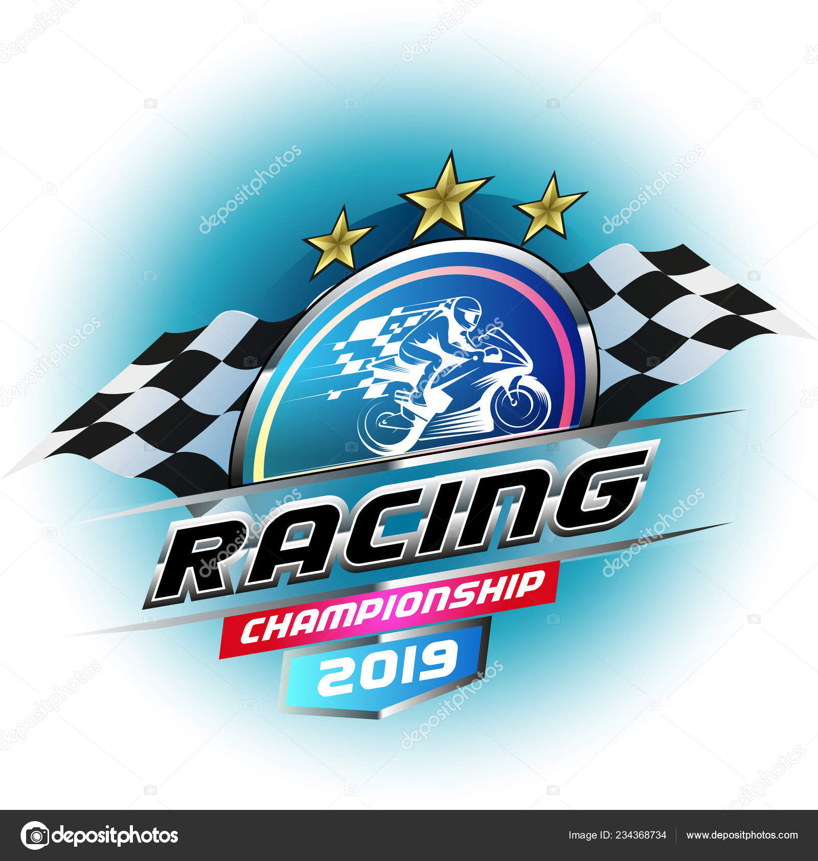 Racing championship logo design incorporated Vector Image