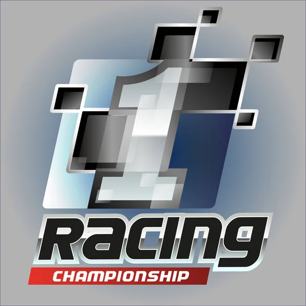 Absztrakt Vektor Egy Racing Championship Szimbólum — Stock Vector