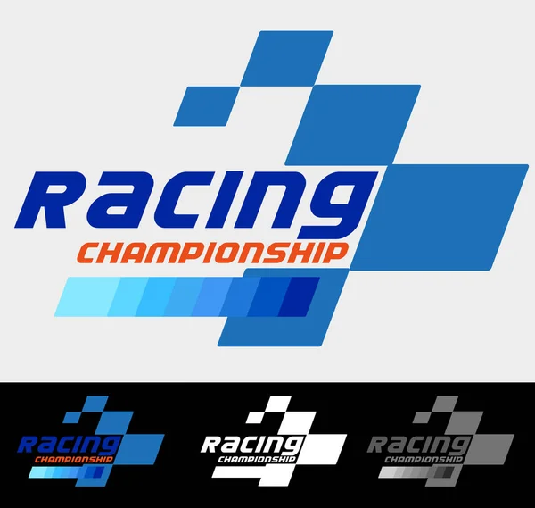 Abstrato Vetor Símbolo Campeonato Corrida Evento Logotipo — Vetor de Stock