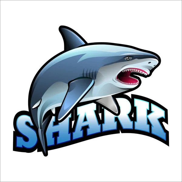 Ilustração Vetorial Símbolo Tubarão Zangado — Vetor de Stock