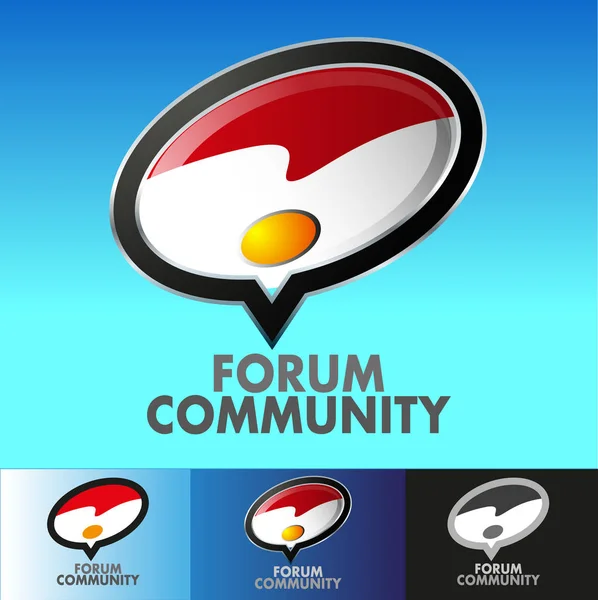 Vector Abstract Forum Community Symbool Logo Evenement — Stockvector