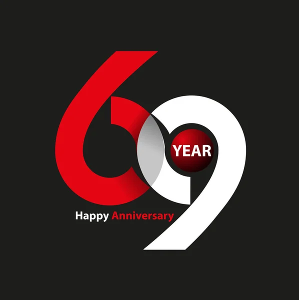 Vector Abstract Letter Voor Happy Anniversary Logo Evenement — Stockvector