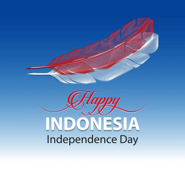 Ilustrasi Vektor Happy Indonesian Independence Day Simbol - Stok Vektor