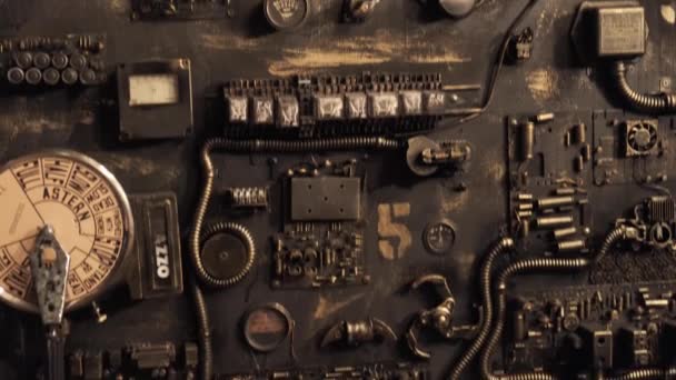 センサーとコントロール パネル上のデバイスのインジケーター — ストック動画
