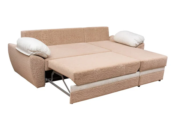 Bequemes Sofa auf weißem Hintergrund — Stockfoto