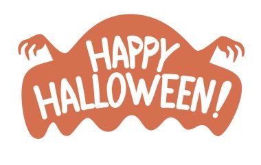 Hayalet kavramlı mutlu cadılar bayramı mektupları. Cadılar bayramı koleksiyonundan mutlu Cadılar Bayramı pankartları..