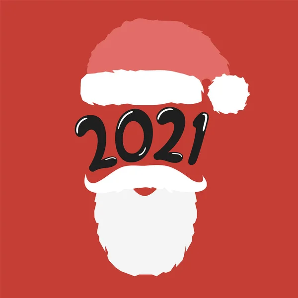 2021 harfli Noel Baba şapkası ve sakalı..