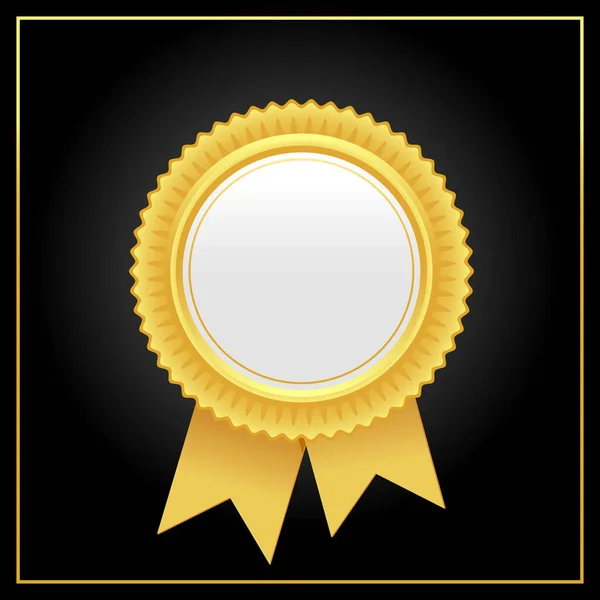 Vector Luxus Golden Award Rosette Golden Rosette Illustration Aus Der — Stockvektor