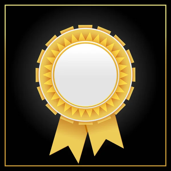 Vector Luxe Gouden Award Badge Golden Rozet Illustratie Uit Gouden — Stockvector