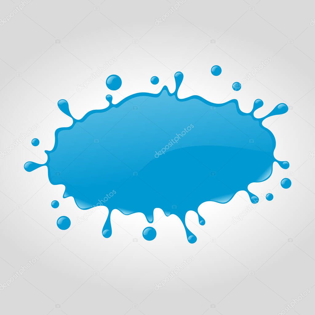 Blue vector splash.Vector blue splash illustration from splash series.