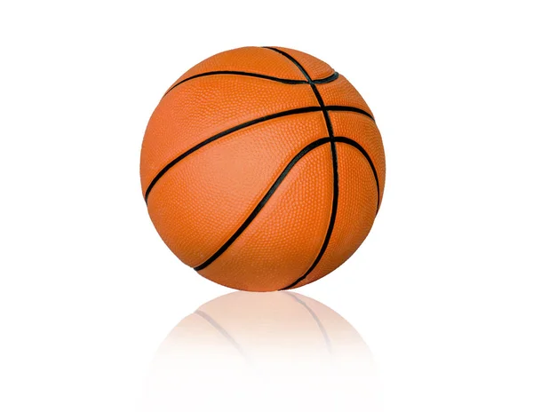 Basketballball Auf Weißem Hintergrund — Stockfoto