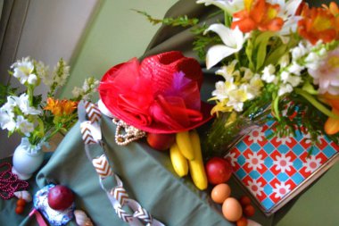 Geleneksel Meksika Ölü Sunağı Günü manzarası