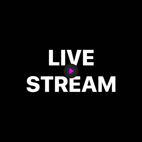 Live Stream Lower Third With Play Icon — стоковый вектор