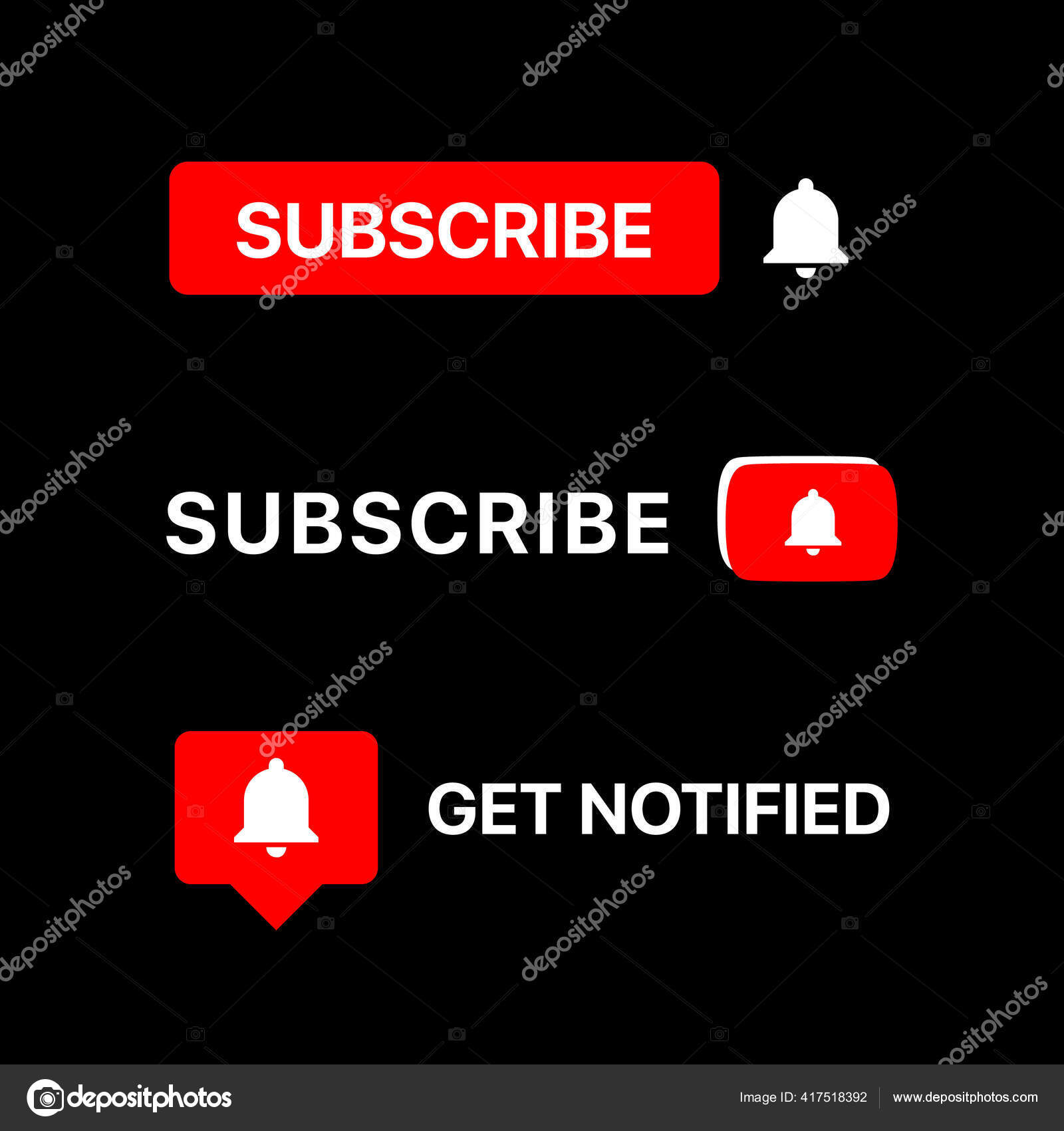 Youtube Subscribe Button Vector Art Stock Images | Depositphotos
