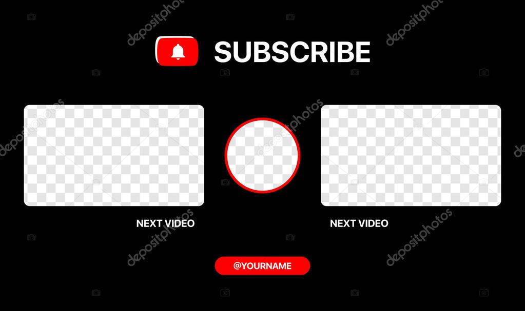 Next Video. Youtube Clean Vector Wireframe For Your Vlog. Next Episode