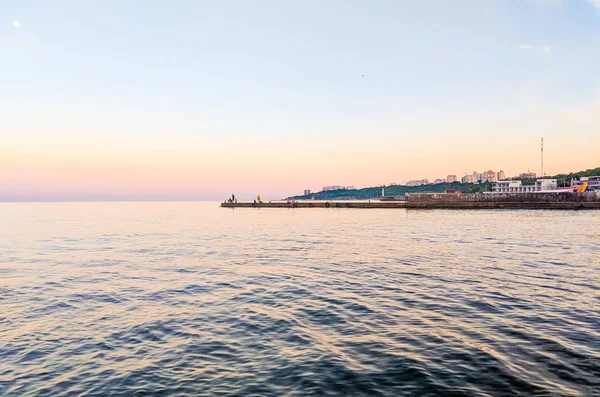 Морской Пейзаж Закате Одессе — стоковое фото