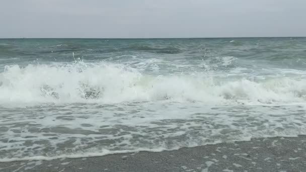 Golven Van Zee Het Herfst Seizoen — Stockvideo