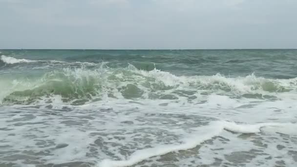 Golven Van Zee Het Herfst Seizoen — Stockvideo