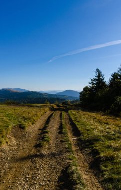 Sonbahar sezonu güneşli günde Karpat Dağları