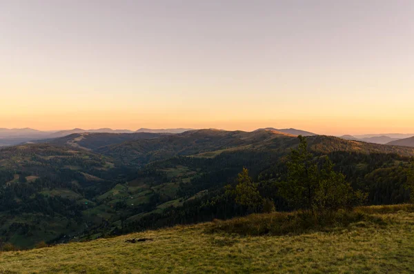 Coucher Soleil Dans Les Carpates Automne — Photo