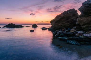 Odesa içinde deniz manzarası gündoğumu sonbahar sezonu sırasında