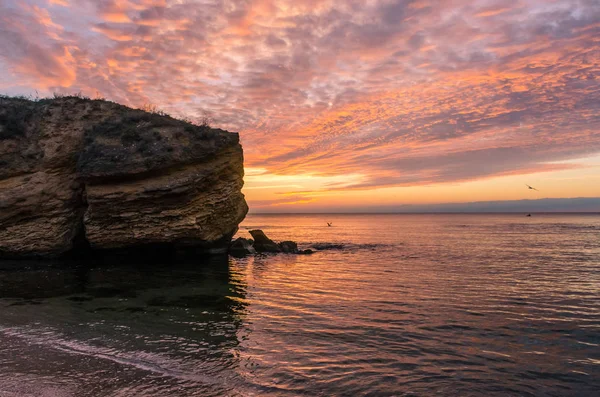 Meereslandschaft Odesa Während Des Sonnenaufgangs Der Herbstsaison — Stockfoto