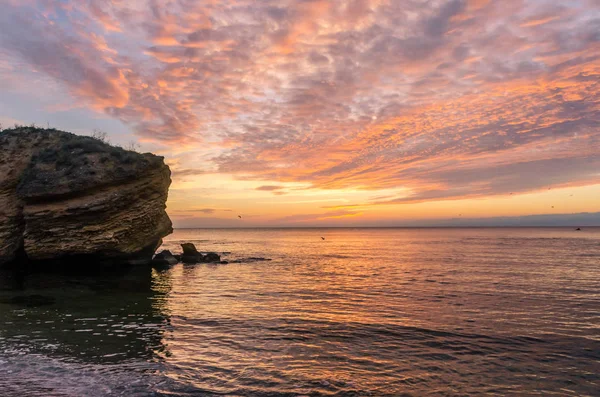 Zeegezicht Odessa Tijdens Sunrise Periode Het Herfst Seizoen — Stockfoto