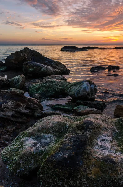 Zeegezicht Odessa Tijdens Sunrise Periode Het Herfst Seizoen — Stockfoto