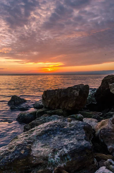 Paisaje Marino Odesa Durante Amanecer Temporada Otoño — Foto de Stock