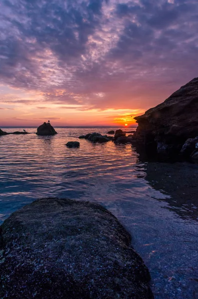 Seascape Odesa Podczas Sunrise Sezonie Jesiennym — Zdjęcie stockowe