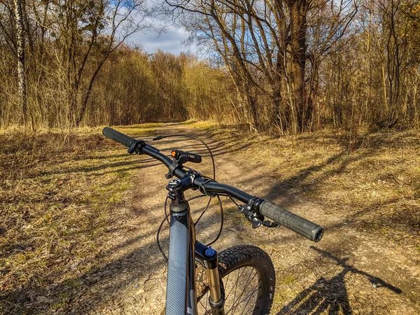 Bicicleta Mtb Trilha Temporada Primavera — Fotografia de Stock