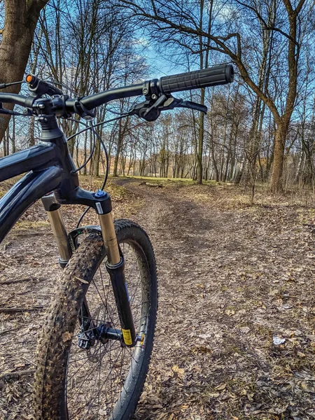 Bicicleta Mtb Trilha Temporada Primavera — Fotografia de Stock