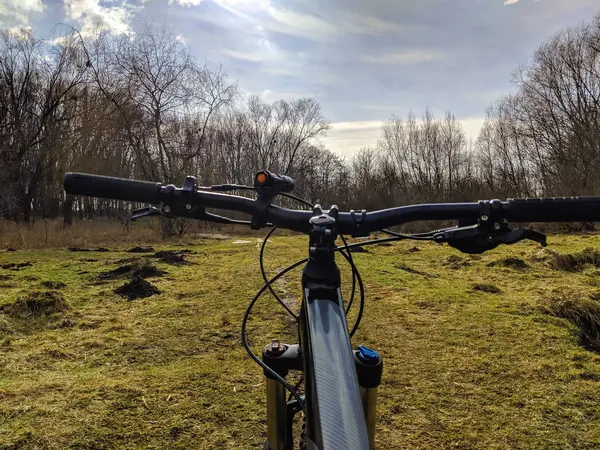 Vtt Vélo Sur Sentier Printemps — Photo